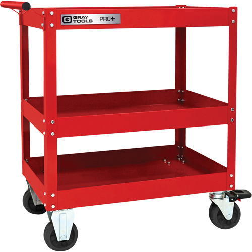 PRO+ Series Heavy-Duty Utility Cart, 3 Tiers, 30-1/5" x 38-1/3" x 19-1/2" Dufferin Supply