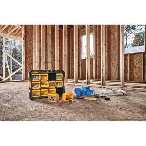 Organisateur Flip-Bin, 3-7/8" la x 17-3/4" p x 13-7/8" h, Noir/Jaune Dufferin Supply