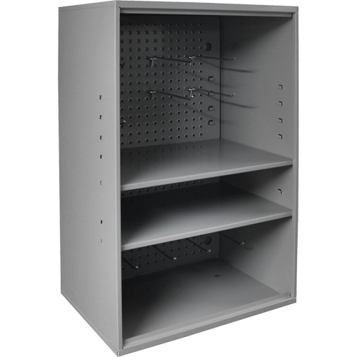 Abrasive Storage Cabinet with Pegboard, Steel, 19-7/8" x 14-1/4" x 32-3/4", Grey Dufferin Supply