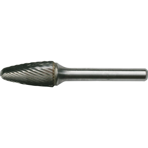 Solid Carbide Burrs - Tree Shape with Ball Nose, SF-14, 3/4" Dia., 1-1/4" Depth of Cut Dufferin Supply