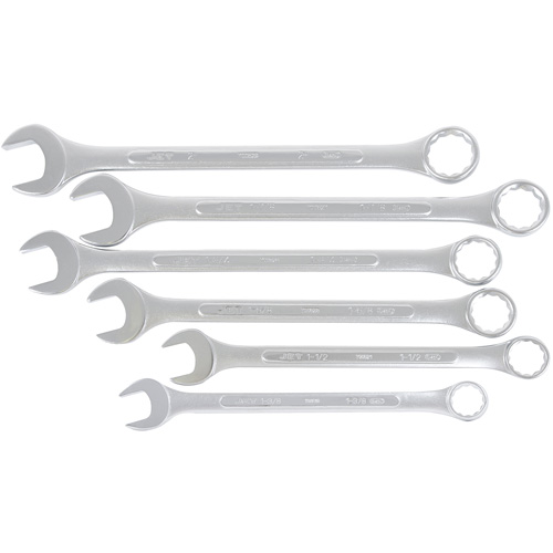Fully Polished Long Pattern Combination Wrench Set, Combination, 6 Pieces, Imperial Dufferin Supply