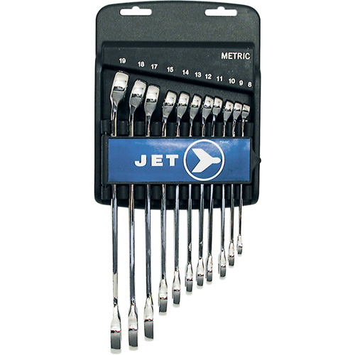 Fully Polished Long Pattern Combination Wrench Set, Combination, 11 Pieces, Metric Dufferin Supply
