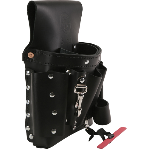 Extra-Capacity Tool Pouches, Multiple Tool Holder, Leather, 8 Pockets Dufferin Supply