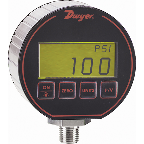 Pressure Gauge, 3" , 500 psi, Bottom Mount, Digital Dufferin Supply