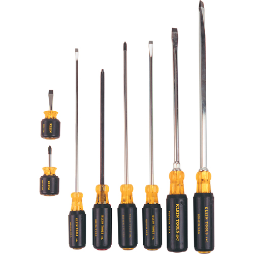 Long & Short Cushion-Grip Screwdriver Set, 8 Pcs. Dufferin Supply