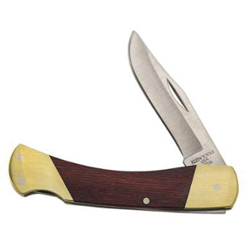 Couteau de sport avec poign&eacute;e incurv&eacute;e, 2-5/8" lame, lame en Acier inoxydable, poign&eacute;e en Bois Dufferin Supply