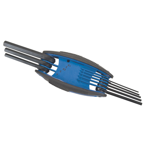 Folding Hex Key Set, 8 Pcs., Metric Dufferin Supply