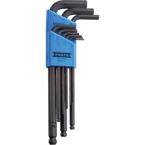 Round Head Hex Key Set, 9 Pcs., Metric Dufferin Supply