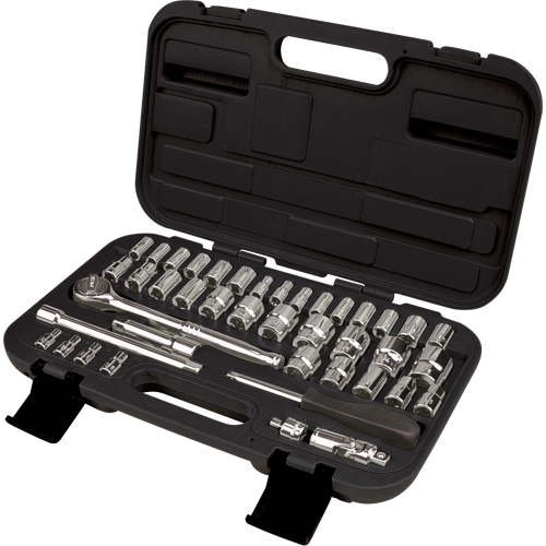 1/4" & 3/8" Drive SAE/Metric Socket Set, 41 Pcs Dufferin Supply