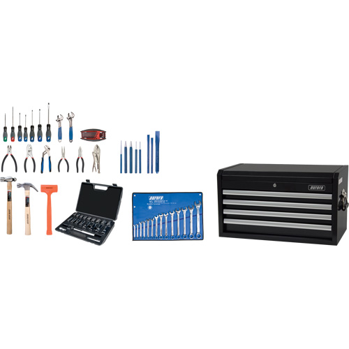 Ensemble d'outils de d&eacute;part avec coffre en acier, 70 morceaux Dufferin Supply