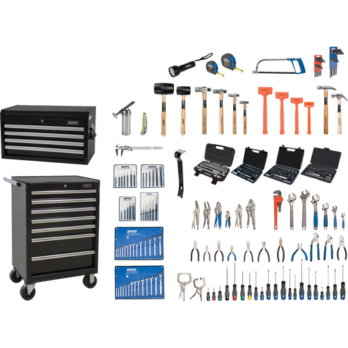 Ensemble d'outils maître avec coffre en acier et chariot, 236 morcea Dufferin Supply