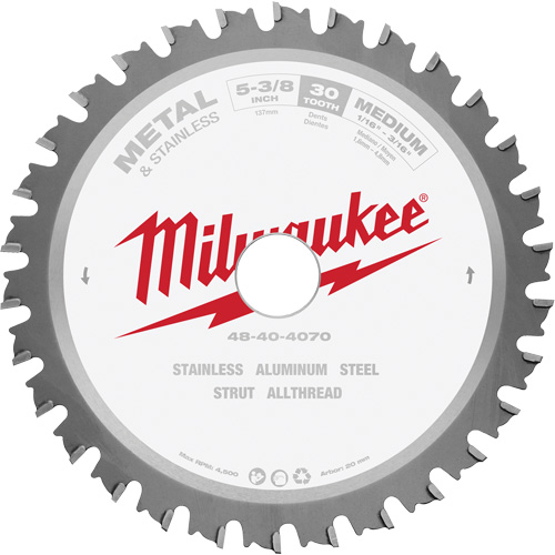 MetalTech Circular Saw Blade, 5-3/8", 30 Teeth, Metal Use Dufferin Supply