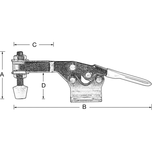 Horizontal Hold-Down Clamps, 200 lbs. Clamping Force, Horizontal Dufferin Supply