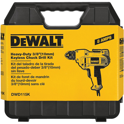 VSR Mid-Handle Drill, 3/8" Chuck, 8 A, 120 V, 0-2500 RPM, Keyless Chuck Dufferin Supply