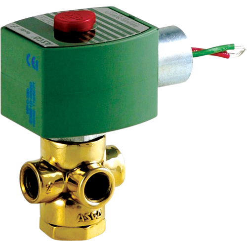 3-Way Direct Acting Universal Solenoid Valves, 1/4" Pipe, 100 psi Dufferin Supply