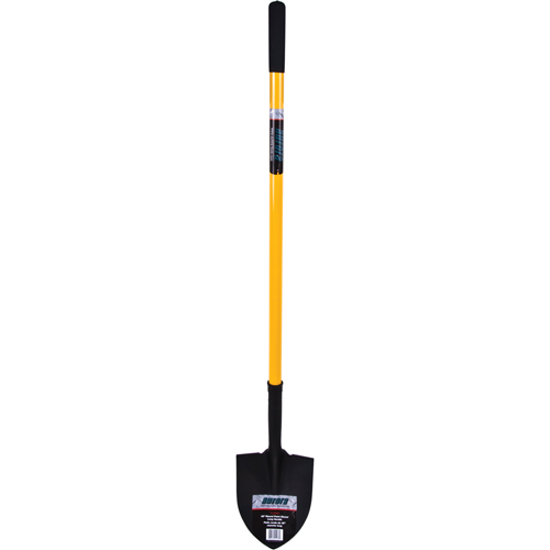 Round Point Shovel, Tempered Steel Blade, Fiberglass, Straight Handle Dufferin Supply
