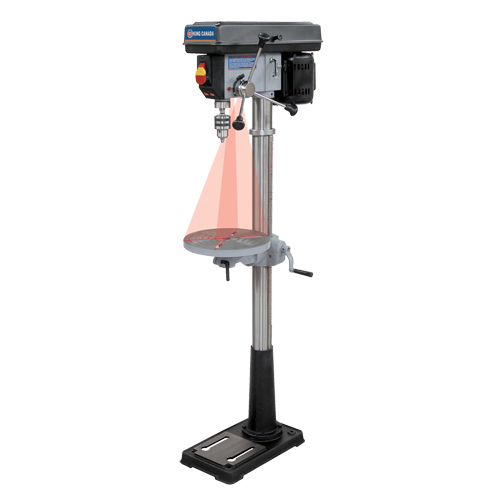 Floor Drill Presses With Laser, 13", 5/8" Chuck, 3600 RPM Dufferin Supply