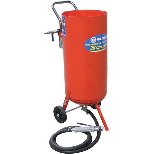 Pressure Abrasive Sandblasters, 6-25 CFM, 16.6 Gal. (20 US Gal) Tank Dufferin Supply
