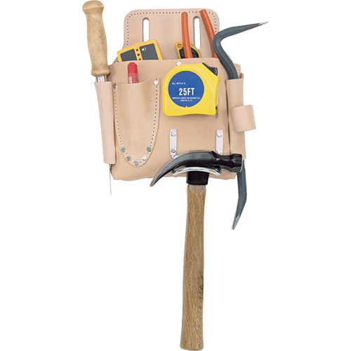 Poche pour outils de travail des cloisons s&egrave;ches, Porte-outil, Cuir, 7 Poches Dufferin Supply