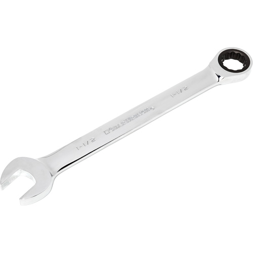 Ratcheting Combination Wrench, 12 Point, 1-1/2", Chrome Finish Dufferin Supply
