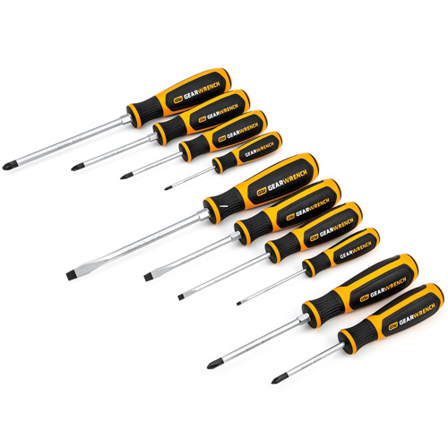 Phillips&reg;/Slotted/Pozidriv&reg; Dual Material Screwdriver Set, 10 Pcs. Dufferin Supply