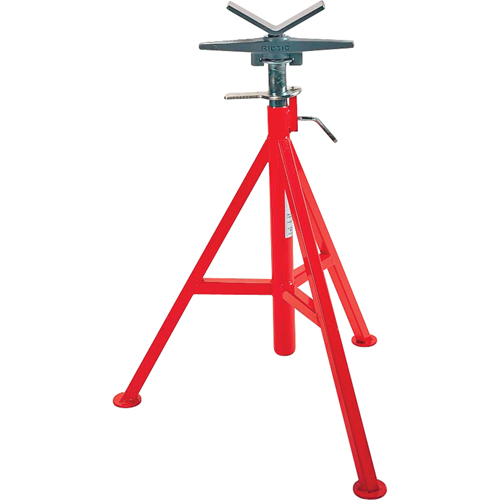 V Head High Pipe Stand #VJ-99, 71-132 cm Height Adjustment, 12" Max. Pipe Capacity, 2500 lbs. Max. Weight Capacity Dufferin Supply