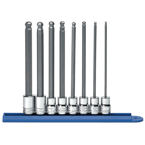 Jeu de douilles m&eacute;triques &agrave; embout sph&eacute;rique, Hexagonale, Prise 3/8", 8 mrcx Dufferin Supply