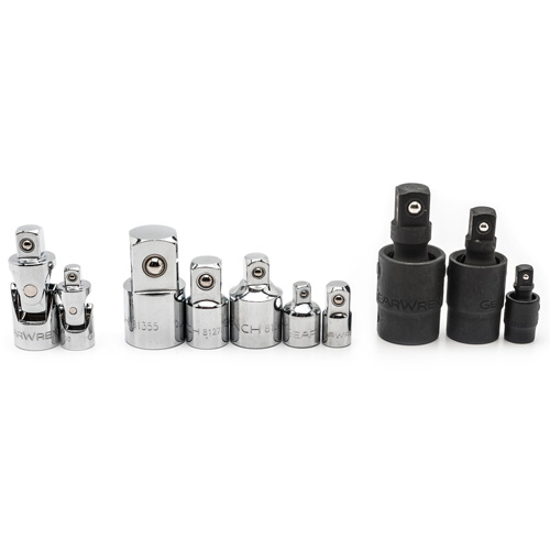 10-Piece 1/4", 3/8" & 1/2" Drive Universal Joint and Adapter Set Dufferin Supply