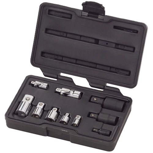 10-Piece 1/4", 3/8" & 1/2" Drive Universal Joint and Adapter Set Dufferin Supply