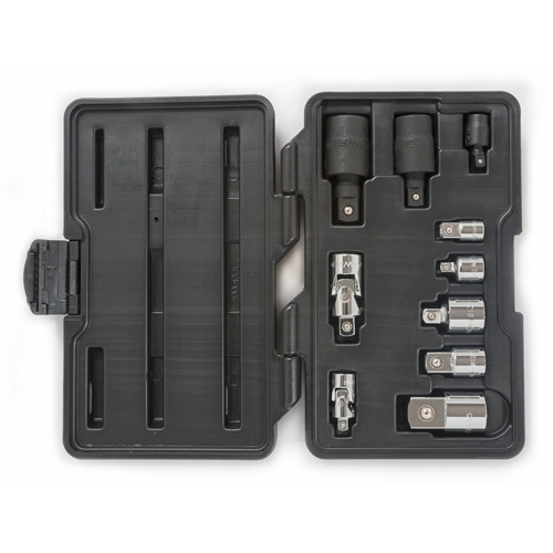 10-Piece 1/4", 3/8" & 1/2" Drive Universal Joint and Adapter Set Dufferin Supply