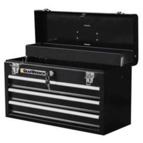 Portable Tool Box, 20" W, 3 Drawers, Black Dufferin Supply