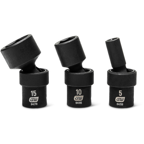 12-Piece 1/4" Drive 6 Point Universal impact Metric Flex Socket Set Dufferin Supply