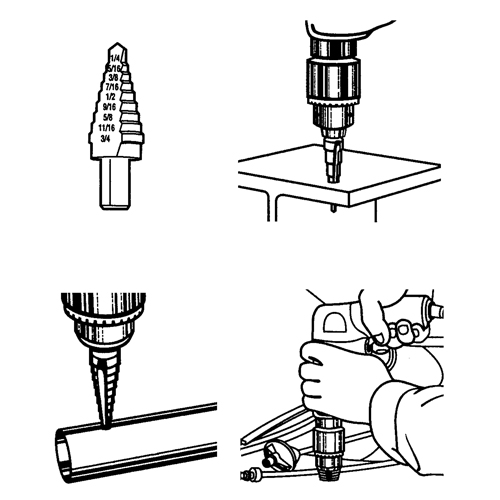 Step Drills, 1/32" Increments Dufferin Supply