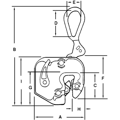 GXL Plate Clamp, 1000 lbs. (0.5 tons), 1/16" - 5/8" Jaw Opening Dufferin Supply