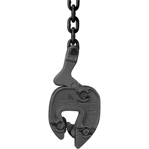 GX Plate Clamp with Chain Connector, 1000 lbs. (0.5 tons), 1/16" - 5/16" Jaw Opening Dufferin Supply
