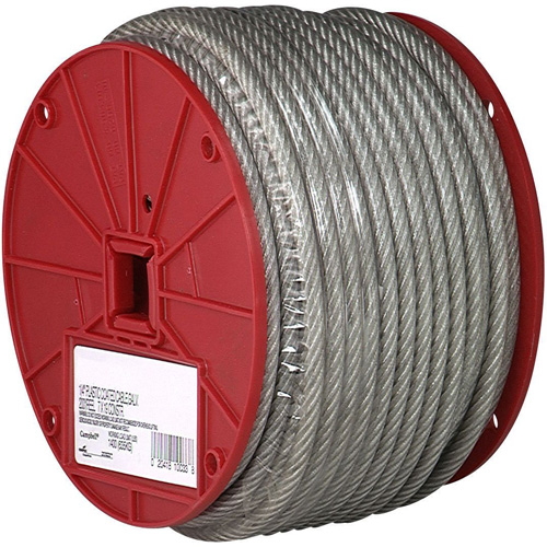 C&acirc;ble m&eacute;tallique, 250' (76,2 m) x 1/8", 340 lb (0,17 tonne), Rev&ecirc;tement de vinyle Dufferin Supply