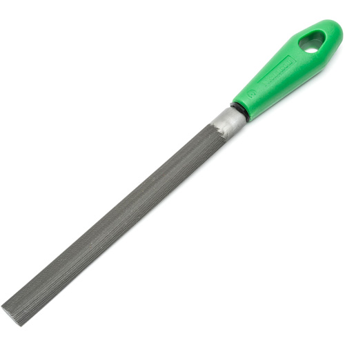 Double Cut File with Green Handle, Half Round, 8", Bastard Dufferin Supply