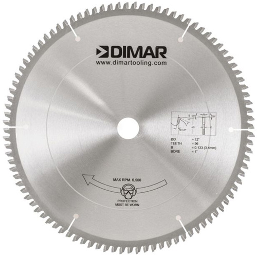 Melamine Saw Blade, 12", 96 Teeth, Wood Use Dufferin Supply