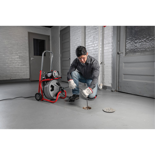 D&eacute;gorgeoir auto-aliment&eacute; K-400 a/c&acirc;ble C-45IW, &eacute;lectrique, 1/2" x 75' et 3/8" x 100' Dufferin Supply