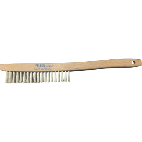 Brosses de nettoyage &agrave; manche recourb&eacute;, Acier inoxydable, 4 x 19 rangs de fils, Longueur 14" Dufferin Supply