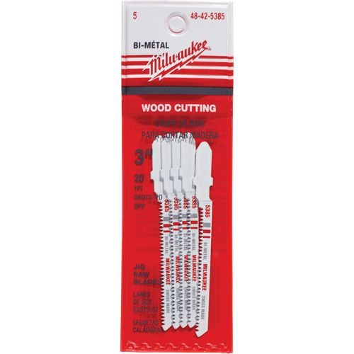 Lame de scie sauteuse, Bim&eacute;tal, Tige en T, 3" lo, 20 dents par pouce Dufferin Supply