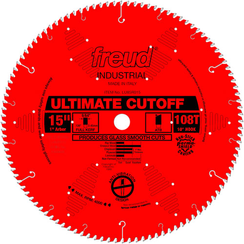 TCS Industrial Saw Blade - Crosscut & Finishing, 15", 108 Teeth, Wood Use Dufferin Supply
