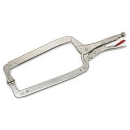 Pince-&eacute;tau en C avec plaquettes pivotantes, Longueur 18", Pinces serre-joints Dufferin Supply