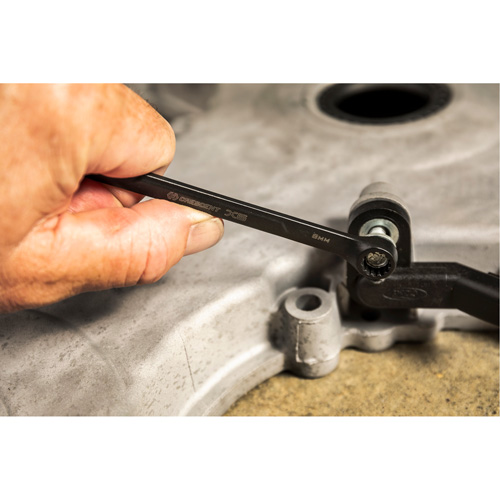 X6 Black Oxide Spline Ratcheting Wrench Set, Combination/Open-Ended, 7 Pieces, Metric Dufferin Supply