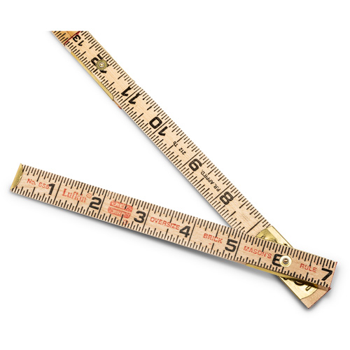 R&egrave;gle de maçon surdimensionn&eacute; Red End, 6' lo, Bois, Graduations de 1/16" Dufferin Supply