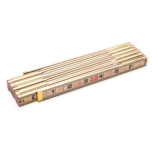 Folding Rule, 6' L, Wood, 1/16" Graduations Dufferin Supply