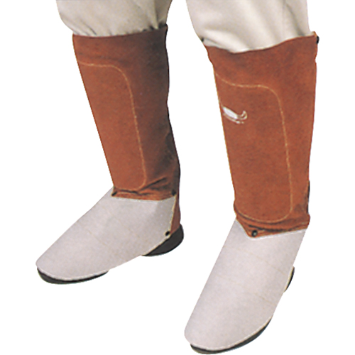 Leather Spats, 6" L, Lava Brown Dufferin Supply