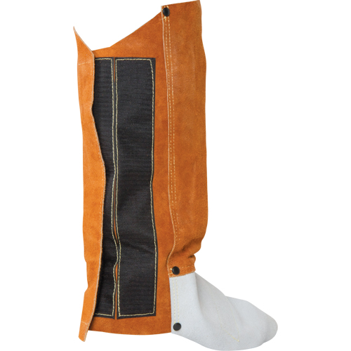 Leather Spats, 14" L, Lava Brown Dufferin Supply