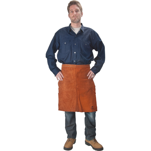 Leather Apron, Waist, 24" L, Lava Brown Dufferin Supply