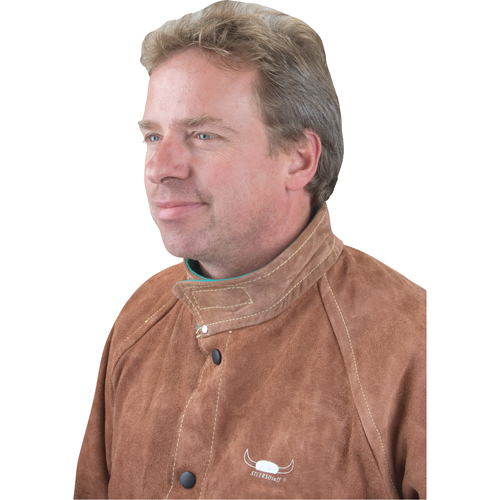 Welding Jacket, Leather, 4X-Large, Lava Brown Dufferin Supply